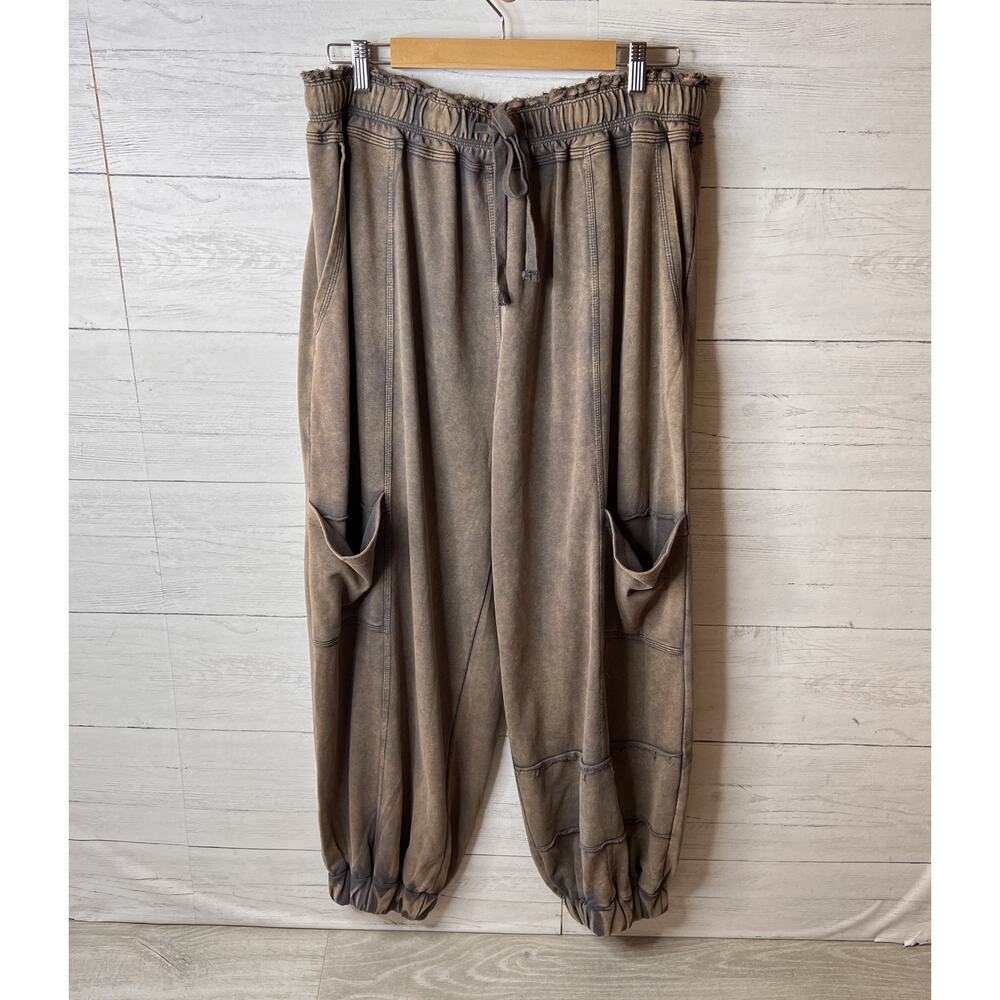 Oli & Hali Joggers Womens Size Large Faded Brown True to You Jogger Pant Slouchy - Picture 4 of 15